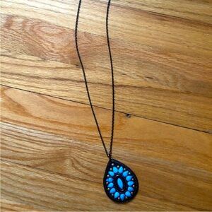 Turquoise Long Statement Necklace